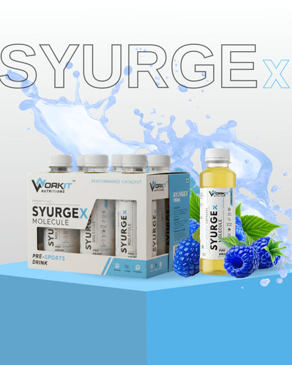 Syurge X Pre-Workout Drink, Original Flavor 150ML  Pack of 6